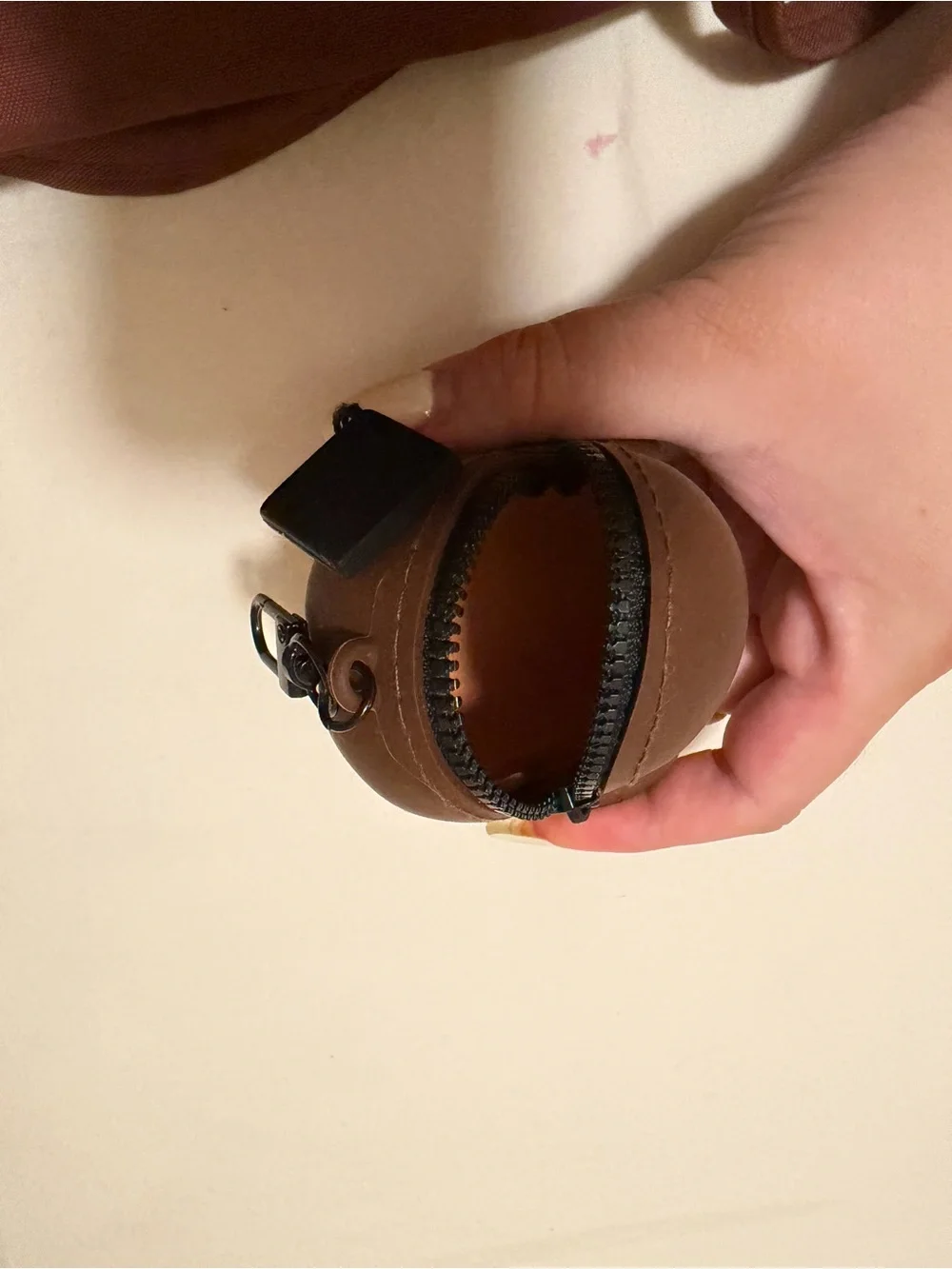 Cute Brown Graduate Character Keychain Charm